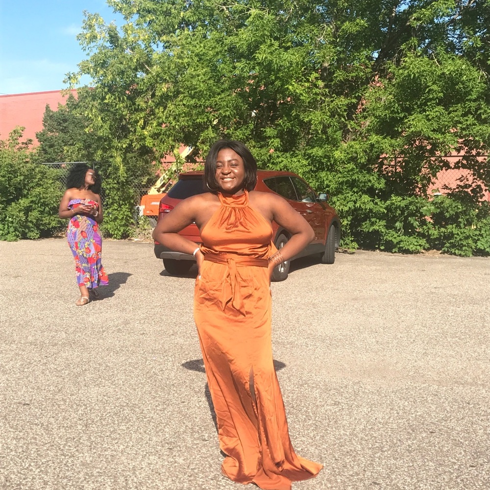 Orange maxi dress